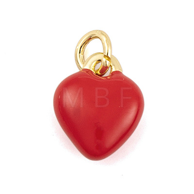 Rack Plating Brass Enamel Pendants KK-P269-10G-1