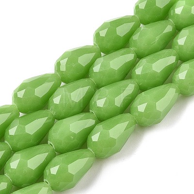 Electroplate Imitation Jade Glass Beads Strands EGLA-N013-J10mm-D04-1