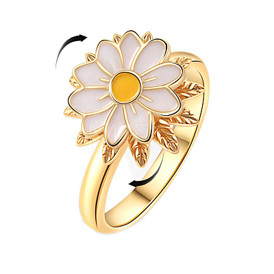 Daisy Rotatable Finger Ring for Women PW-WGB93E2-01-1