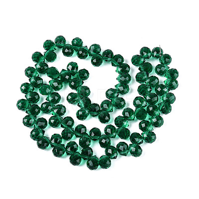 Transparent Glass Beads Strands GLAA-Q116-01A-B12-1