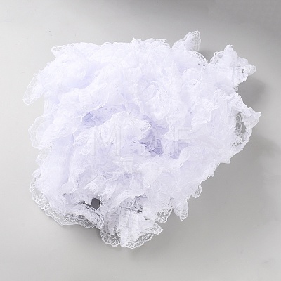 Polyester Pleated Lace Trim OCOR-WH0082-261C-1