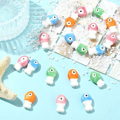 16Pcs Handmade Porcelain Ceramic Beads PORC-FS0001-68A-1