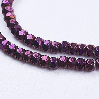 Electroplate Non-Magnetic Synthetic Hematite Beads Strands G-F562-S06-1