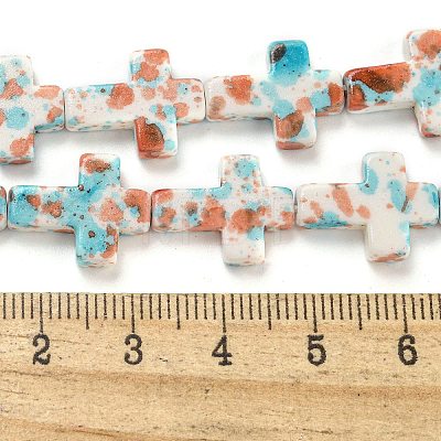 Baking Paint Synthetic Turquoise Beads Strands G-H060-01B-1