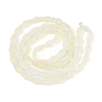 Frosted Glass Beads Strands GLAA-T023-40C-08-1