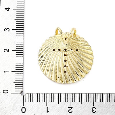 Brass Micro Pave Cubic Zirconia Pendants KK-S510-34G-02-1