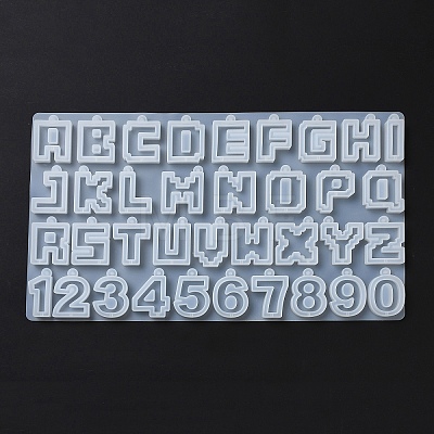 Letter & Number DIY Silicone Pendant Molds DIY-F139-01-1