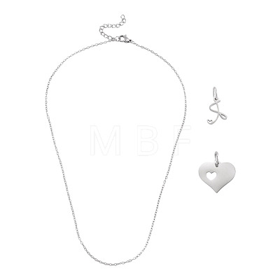 1Pc 304 Stainless Steel Cable Chain Necklaces NJEW-TA0001-24R-1