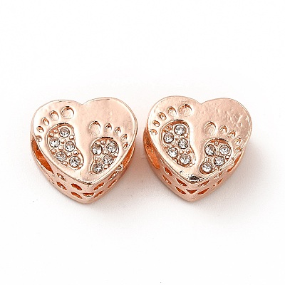 Rack Plating Alloy Rhinestone European Beads PALLOY-P289-53RG-1