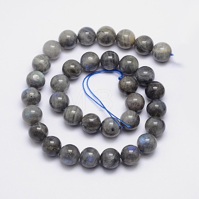 Natural Labradorite Round Bead Strands G-I156-01-10mm-1