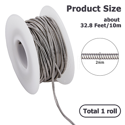 10M 304 Stainless Steel Round Snake Chains CHS-HS0001-01B-1
