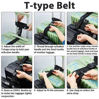 2Pcs Nylon Luggage Straps AJEW-WH0752-696A-1