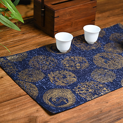 Dragon Pattern Cotton Fabric DIY-WH0579-96B-1