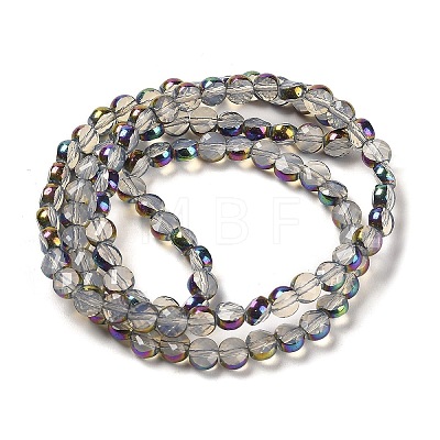 Electroplate Transparent Glass Beads Strands EGLA-Z001-02G-1