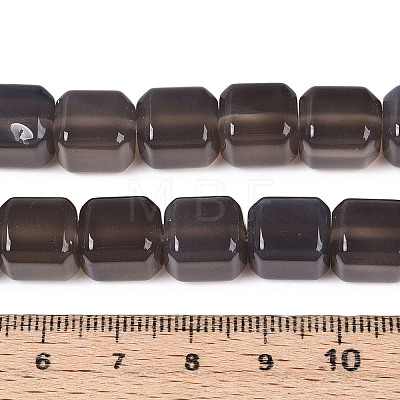 Natural Grey Agate Beads Strands G-N353-03A-01-1