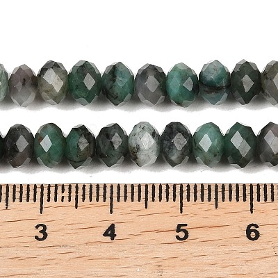 Natural Emerald Beads Strands G-B175-A23-4x6mm-1