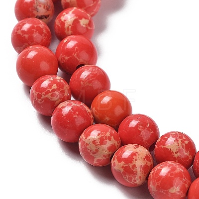 Synthetic Imperial Jasper Beads Strands G-I199-35-8mm-D-1