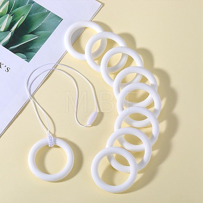 9Pcs Ring Food Grade Eco-Friendly Silicone Beads JX895B-1