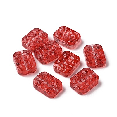 Transparent Spray Painted Glass Beads GLAA-I050-08G-1