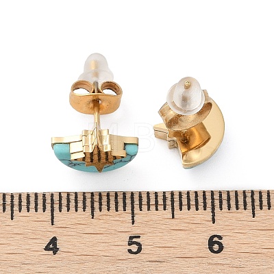 304 Stainless Steel Stud Earrings EJEW-Z089-37A-G-1