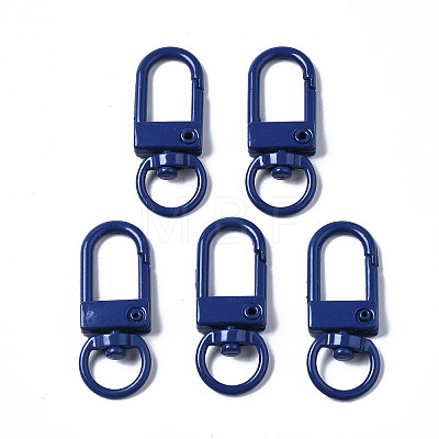 Spray Painted Eco-Friendly Alloy Swivel Snap Hooks Clasps PALLOY-T080-02B-NR-1