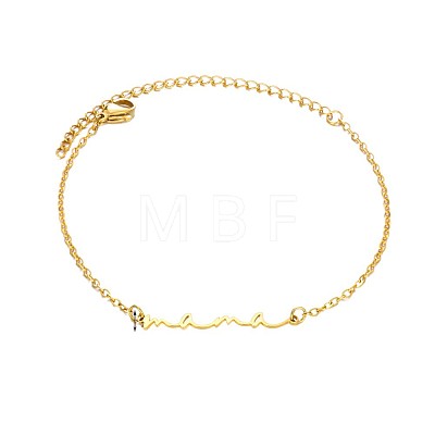 Mother's Day 201 Stainless Steel Link Bracelets WG2A4DB-01-1