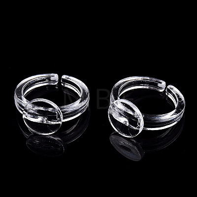 Transparent Acrylic Open Cuff Ring Components TACR-ZX018-10A-1