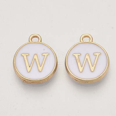 Golden Plated Alloy Charms LS-X-ENAM-S118-01W-1