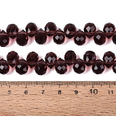 Transparent Glass Beads Strands GLAA-Q116-01A-B18-1