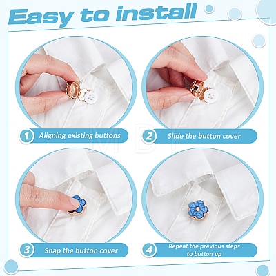 6Pcs Zinc Alloy Cufflinks BUTT-ME0001-50B-03-1
