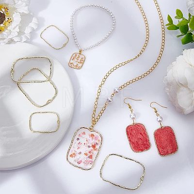 36Pcs 3 Styles Alloy Open Back Bezel Pendants FIND-CA0006-07-1