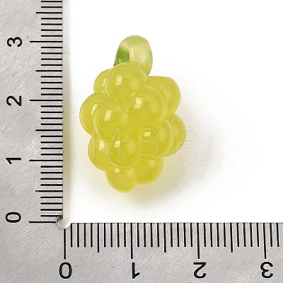 Opaque Resin Imitation Fruit Pendants RE-CBAE54B-02D-1