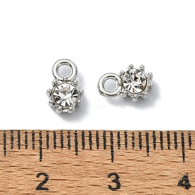 Rack Plating Alloy Rhinestone Charms FIND-M014-16A-P-1