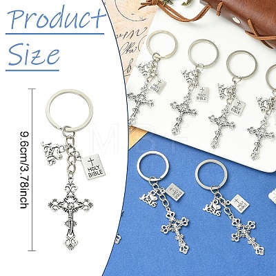 20Pcs Alloy Pendant Keychain KEYC-YW00254-1