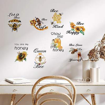 8 Sheets 8 Styles PVC Waterproof Wall Stickers DIY-WH0345-046-1