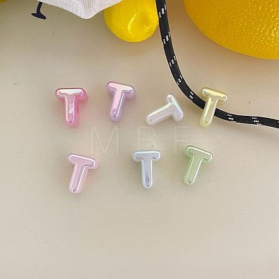UV Plating Acrylic Alphabet Beads OACR-N163-42T-1