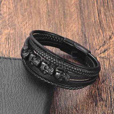 Imitation Leather Multi-strand Bracelets PW-WGE2E99-01-1