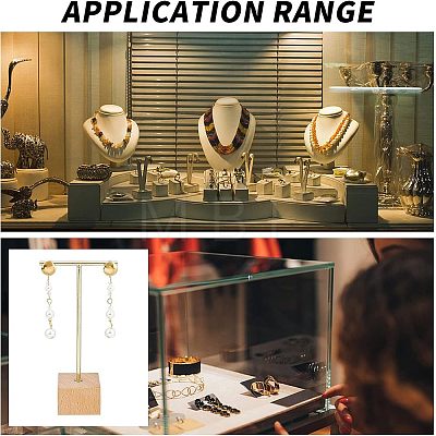 6Pcs 3 Sizes Iron T Bar Earring Display Stands EDIS-FG0001-77-1
