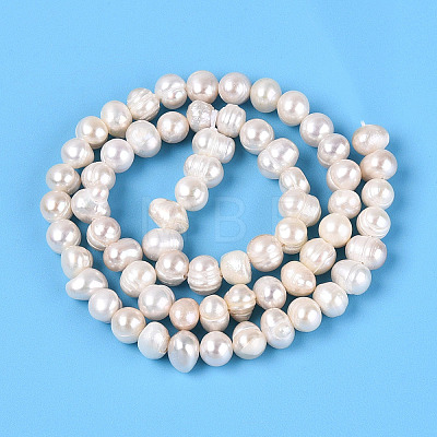 Natural Cultured Freshwater Pearl Beads Strands PEAR-N013-05O-01-1