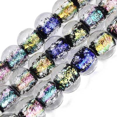 Handmade Foil Glass Beads Strands FOIL-Q002-01A-1