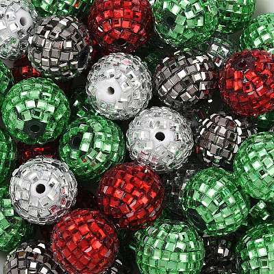 Christmas Theme Acrylic Rhinestone Beads OACR-L020-01-1