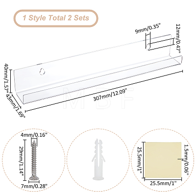 Acrylic Records Holders AJEW-WH0270-182-1