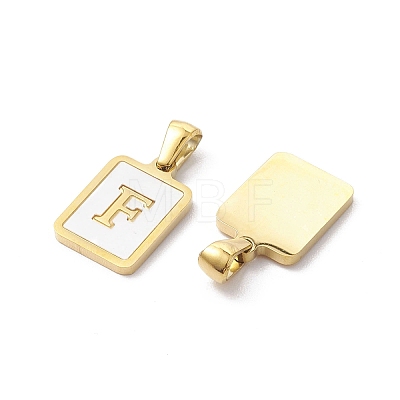 Ion Plating(IP) 304 Stainless Steel Pave Shell Pendants STAS-G327-01G-F-1