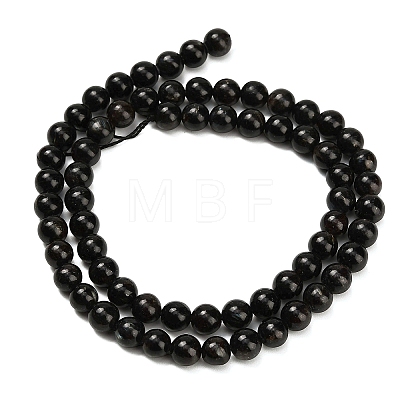 Natural Glaucophane Beads Strands G-L642-B03-6mm-1