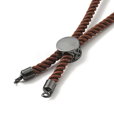 Half Finished Twisted Milan Rope Slider Bracelets FIND-G032-01B-18-1
