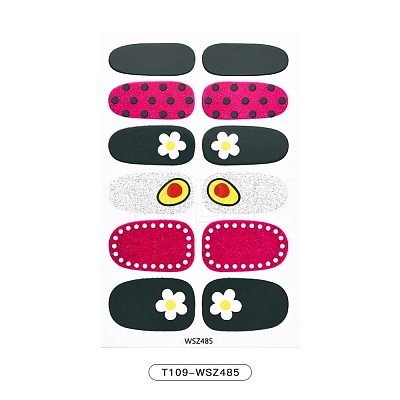 Flower Series Full Cover Nail Decal Stickers MRMJ-T109-WSZ485-1