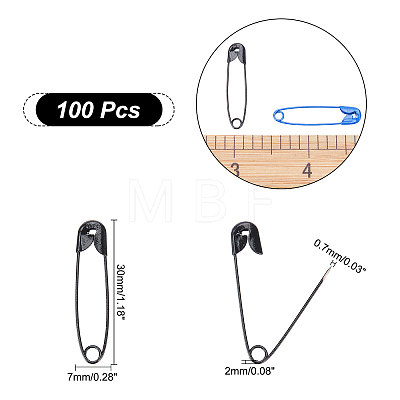 ARRICRAFT 100Pcs Iron Safety Pins IFIN-AR0001-16-1