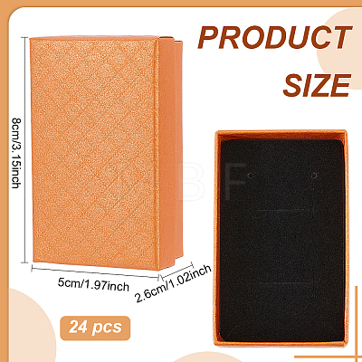 Cardboard Diamond Print Jewelry Storage Box CON-WH0084-79-1