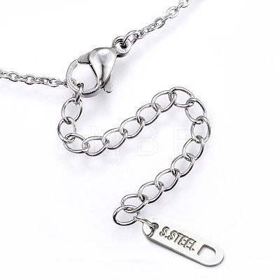 304 Stainless Steel Pendant Necklaces NJEW-H439-07P-1