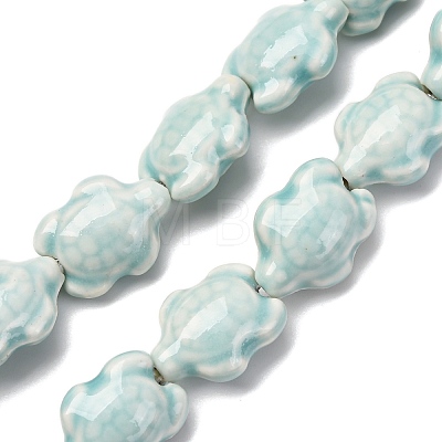 Handmade Porcelain Beads Strands LAMP-G140-02H-1